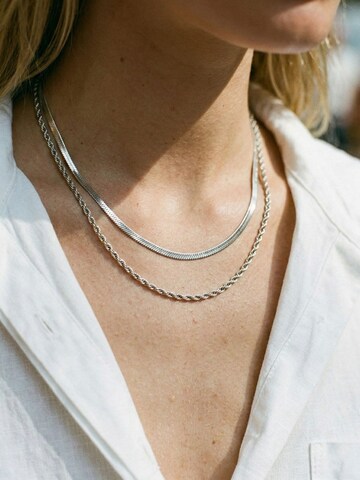 Nemomatheo Necklace 'Rope & Silk' in Silver