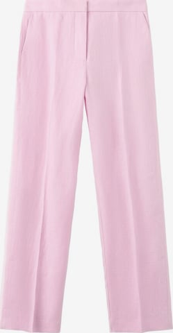 MANGO Bő szár Ráncos nadrág 'Boreli' - rózsaszín: elől