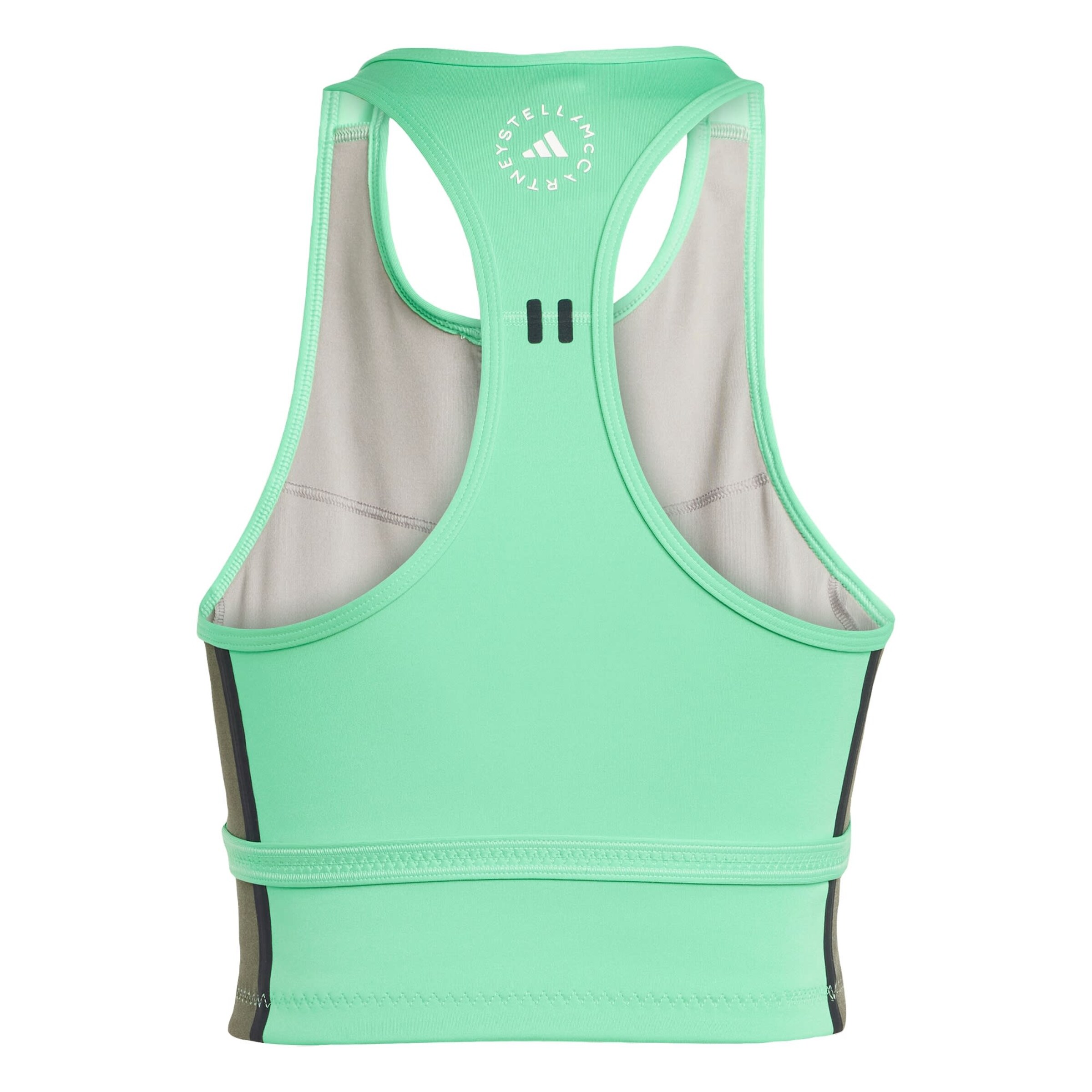 ADIDAS BY STELLA MCCARTNEY Sportovní top 'High Neck Crop' – zelená
