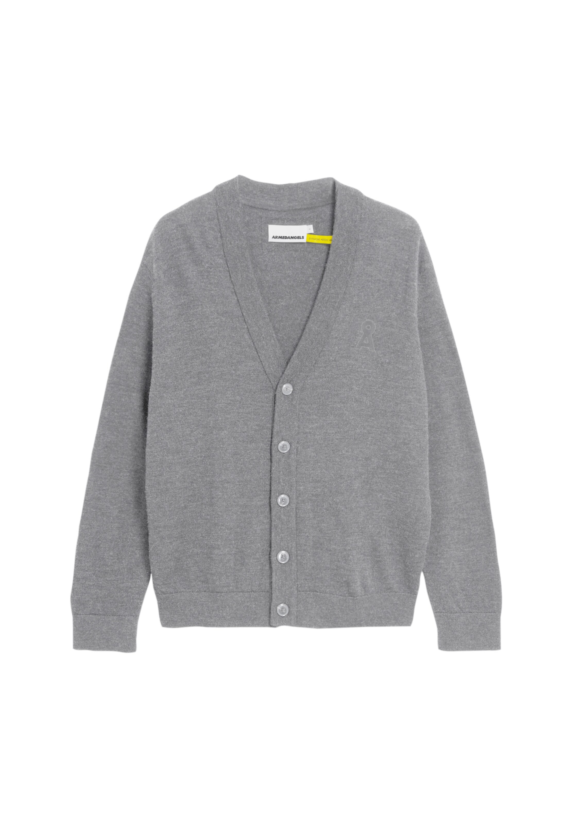 ARMEDANGELS Gebreid vest ' KAARDON ICONIC ' in Grijs: voorkant