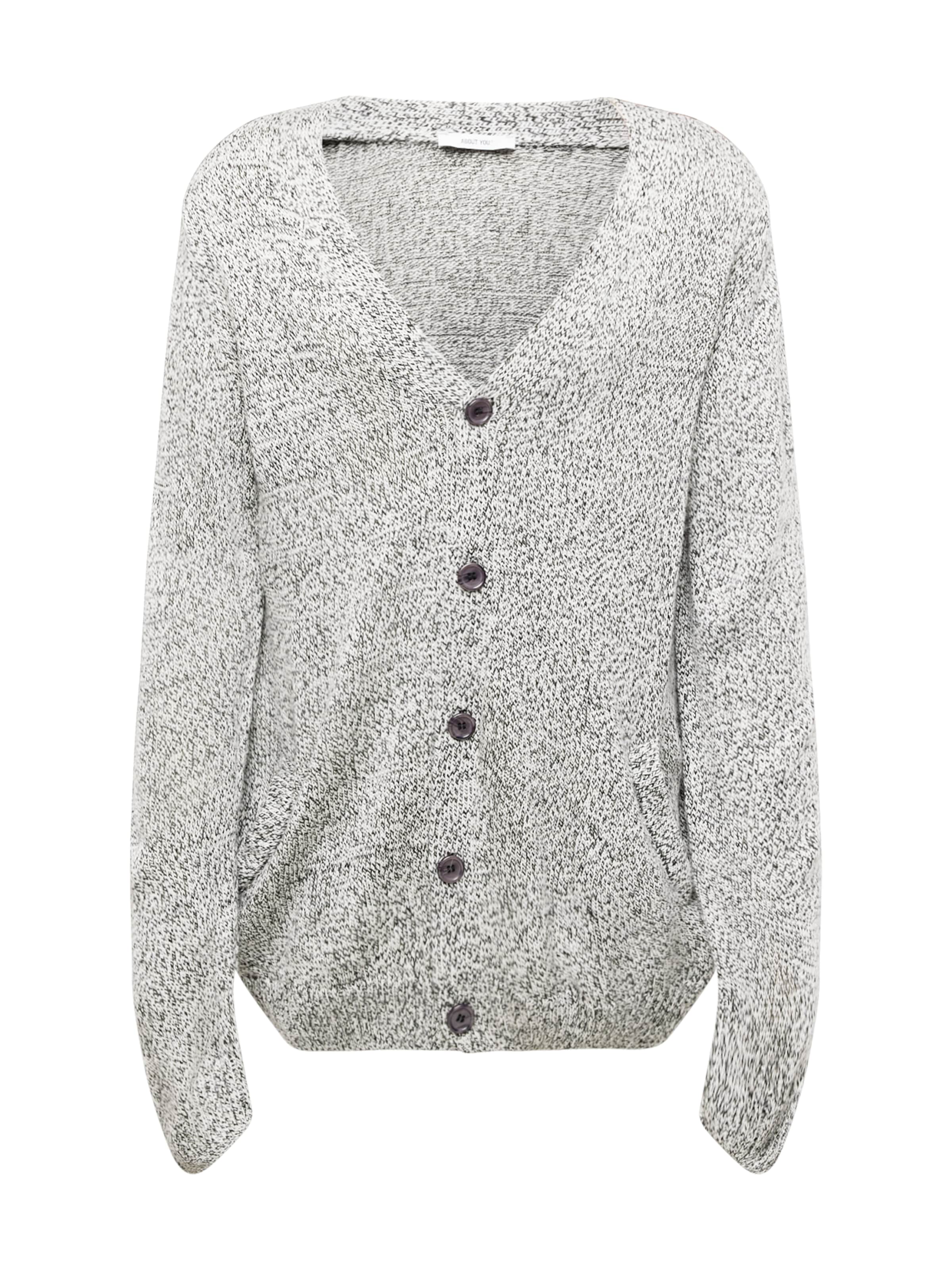 ABOUT YOU Knit Cardigan 'Mirco' in Grey: front