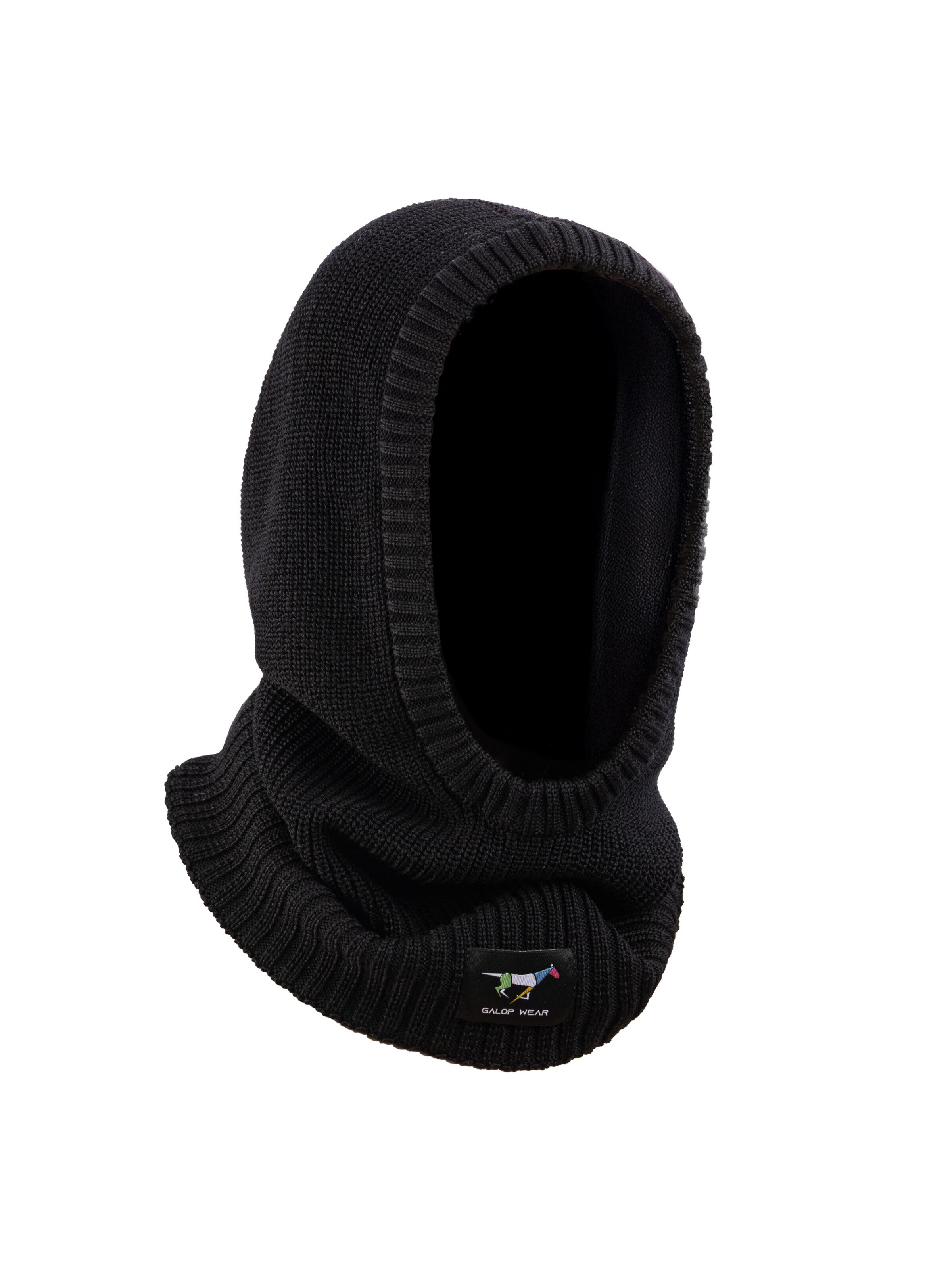 GALOP WEAR Kapelusz 'Balaclava 100% merino' w kolorze czarny: przód