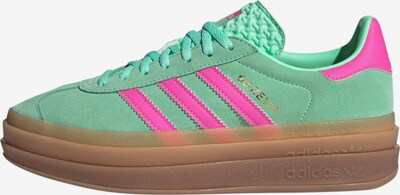 ADIDAS ORIGINALS Matalavartiset tennarit 'Gazelle Bold' värissä kulta / ruohonvihreä / vaaleanpunainen, Tuotenäkymä