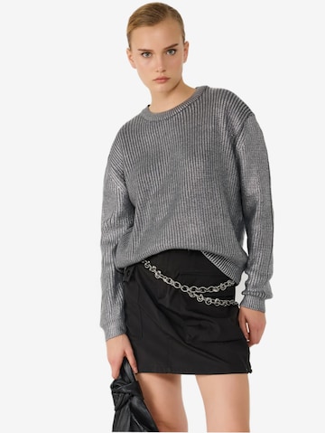 No Matter What Sweater in Grey: front