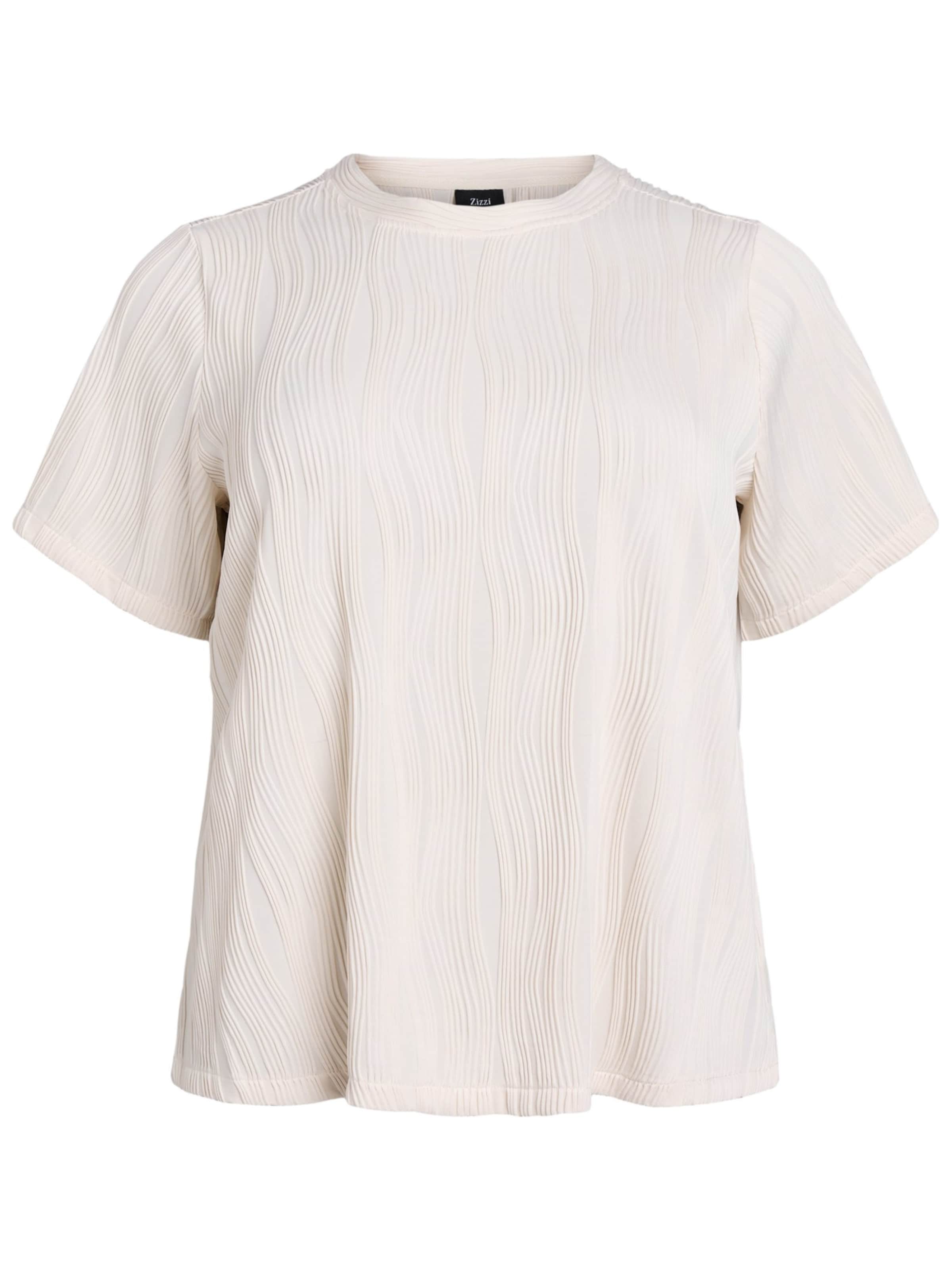 Zizzi Bluza 'Eminna' | bela barva: sprednja stran