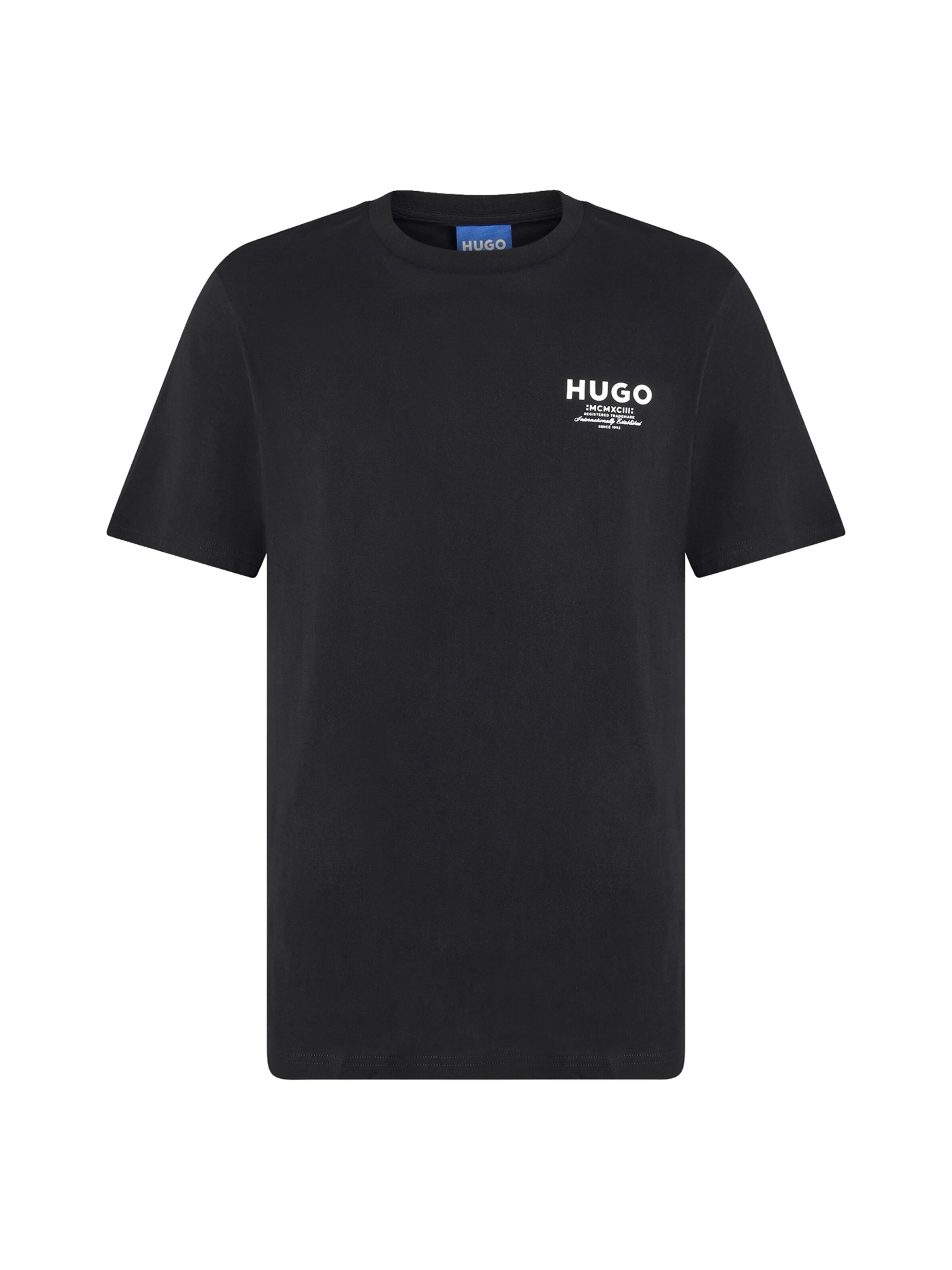 HUGO Shirt 'Nesptee' in Zwart: voorkant