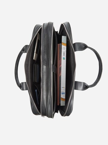 NEGOTIA Leather Laptop bag 'Orden' in Black