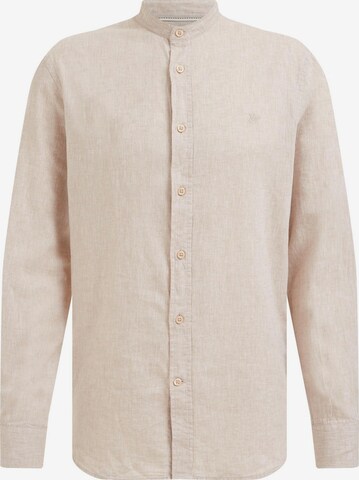 WE Fashion Button Up Shirt in Beige: front