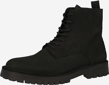 Boots stringati 'Ricky' di SELECTED HOMME in nero: frontale