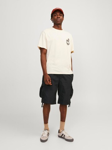 JACK & JONES Loose fit Cargo trousers 'ZAYN' in Black