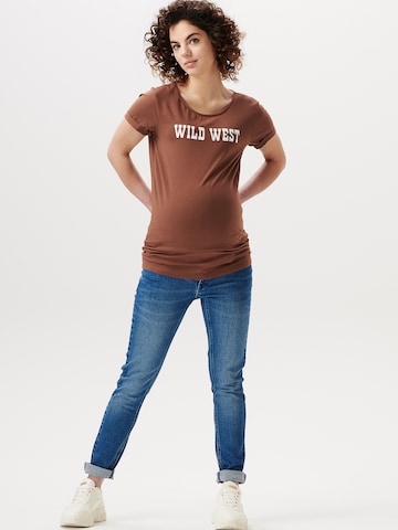 T-shirt 'Alyth' Supermom en marron