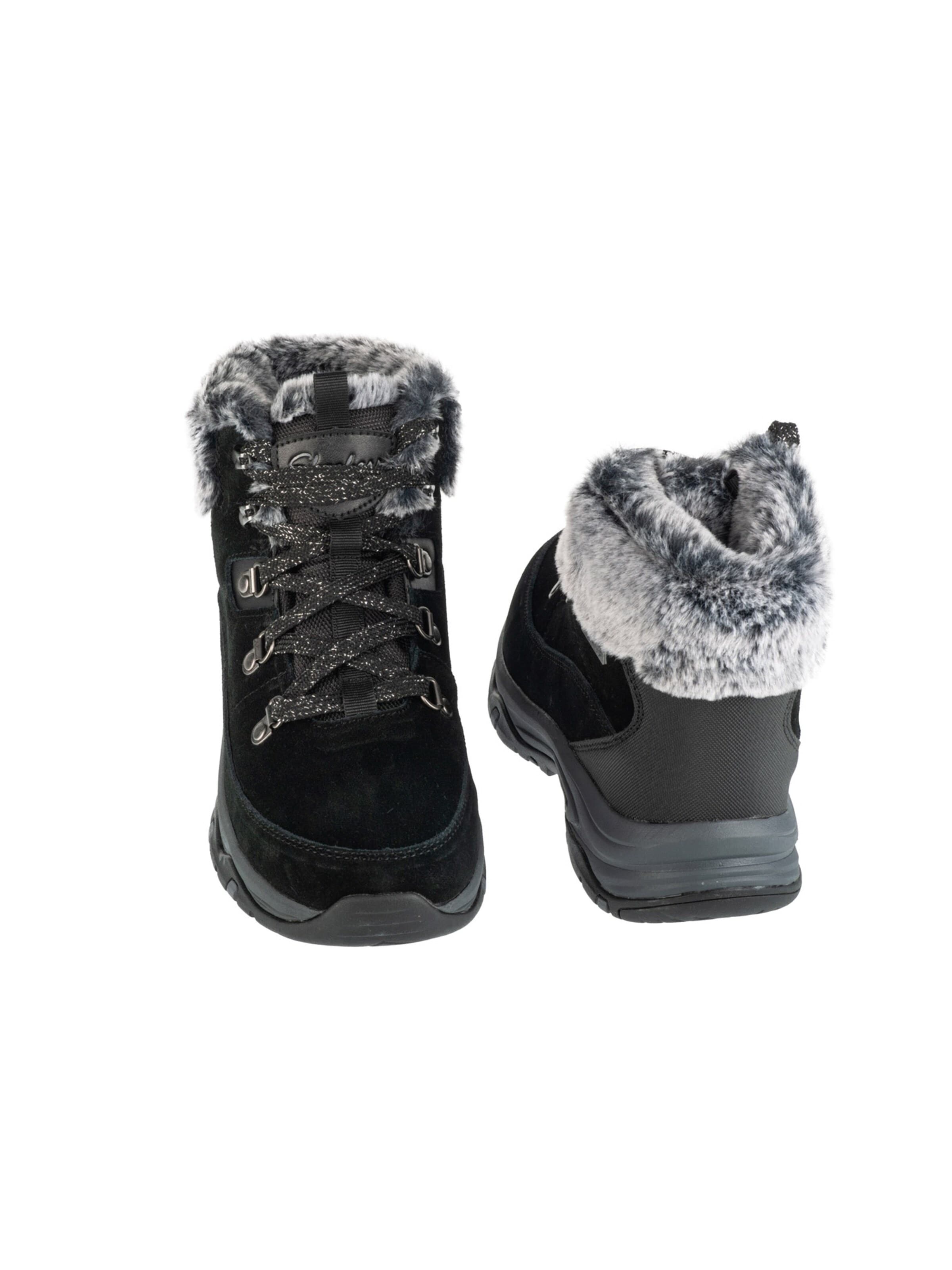 SKECHERS Veterlaarzen in Zwart