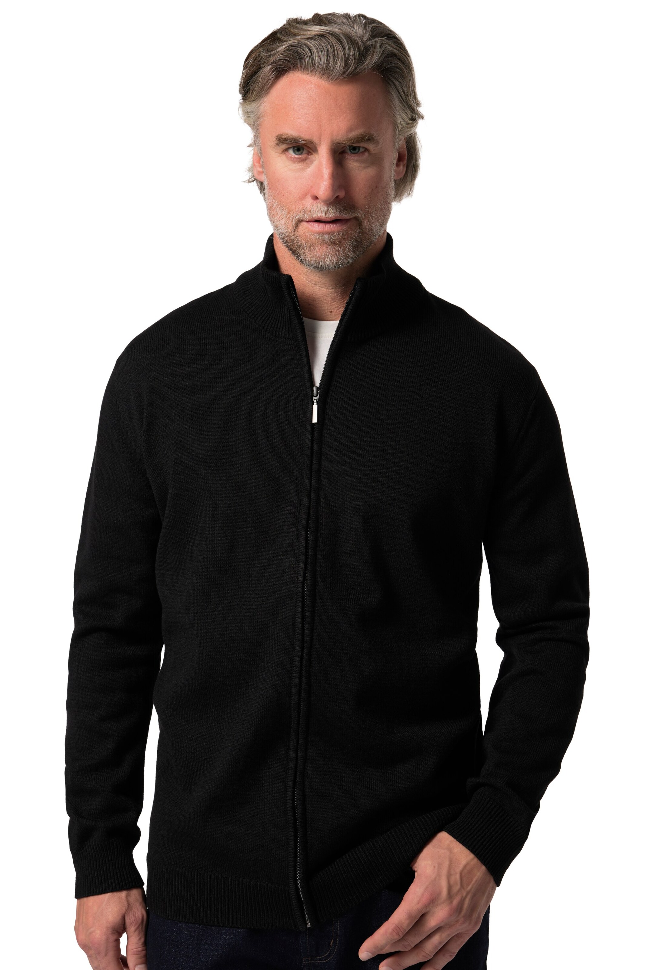 Vestes en maille Boston Park en noir : devant