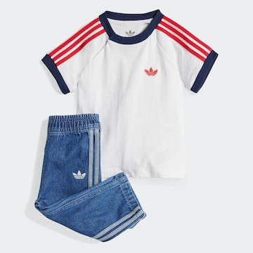 ADIDAS ORIGINALS - Conjunto 'Denim Tee Set' en blanco