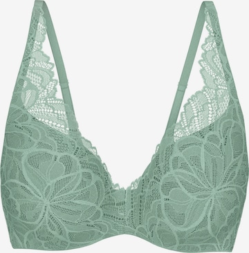 TRIUMPH Bustier BH ' Body Make-Up Illusion Lace ' in Groen: voorkant