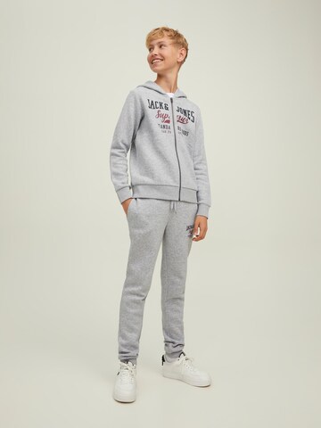 Jack & Jones Junior Кофта на молнии 'Logo' в Серый