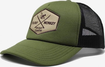Surf Monkey Athletic Cap in Green: front