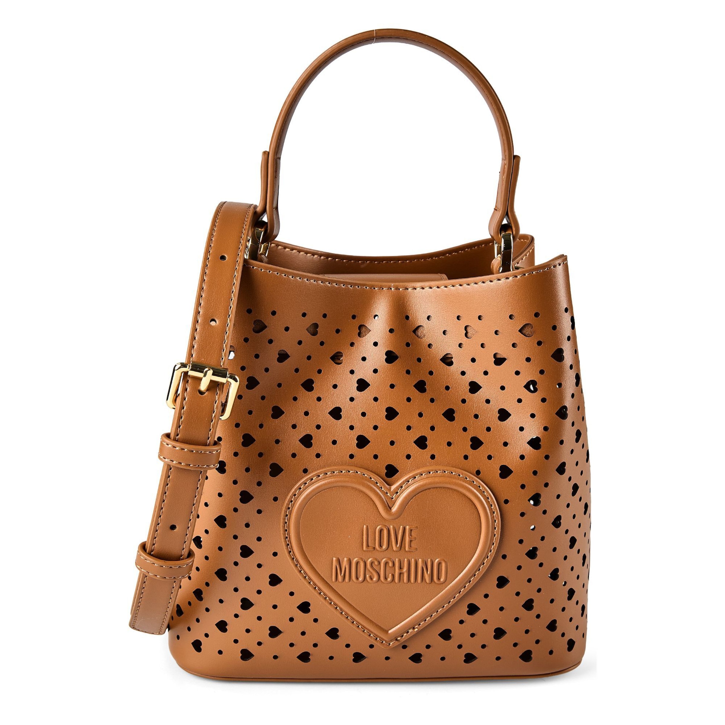 Borsa a spalla di Love Moschino in marrone: frontale