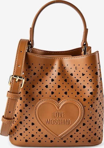 Borsa a spalla di Love Moschino in marrone: frontale