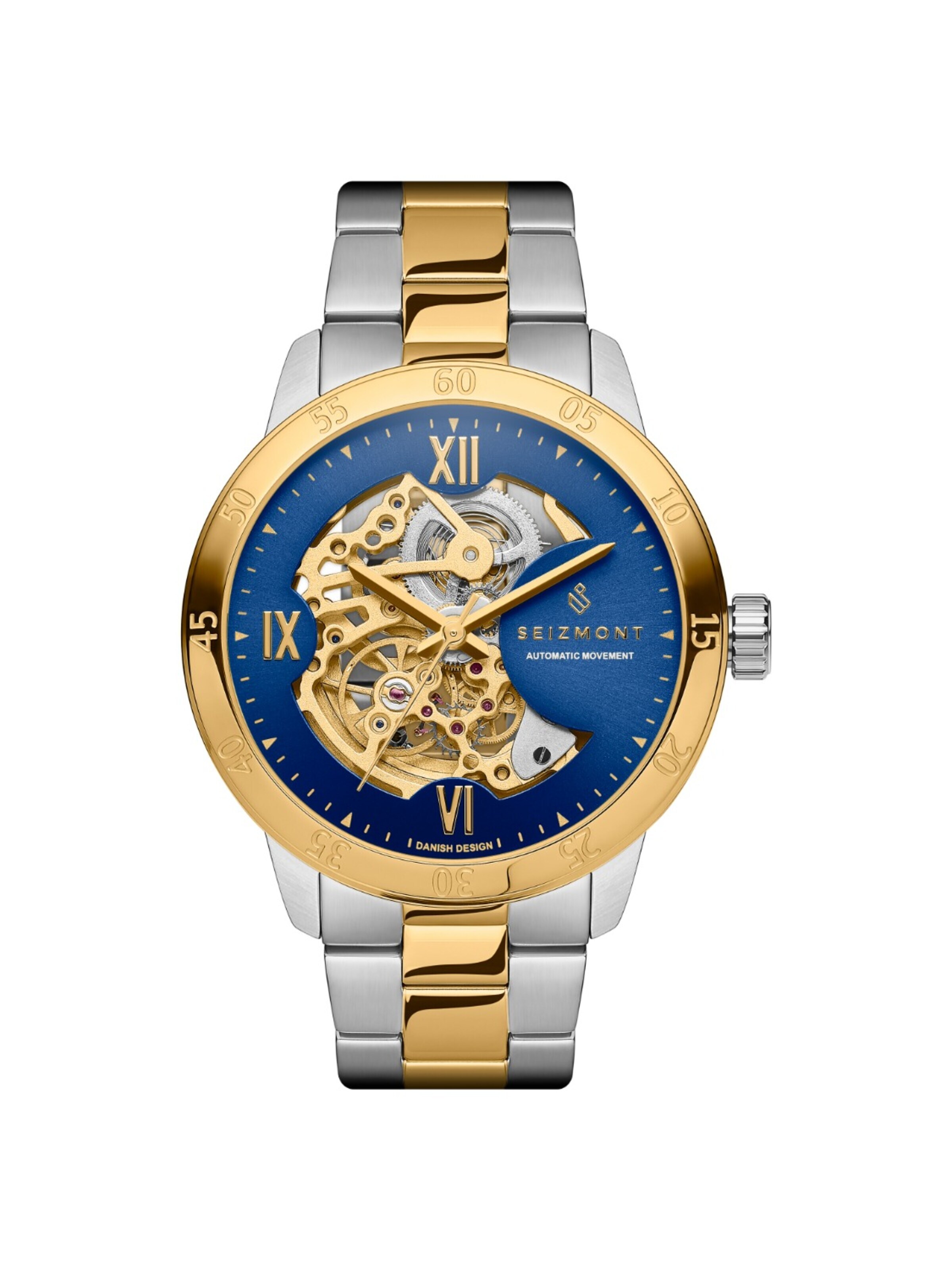 Seizmont Analog watch 'Dante II' in Gold: front