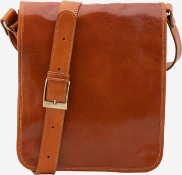 Borsa a tracolla 'Borsa a tracolla uomo vera pelle con chiusura calamita - Made in Italy' di I Fratelli in beige: frontale