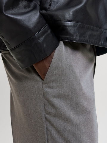 JACK & JONES Wide leg Trousers with creases in Grey