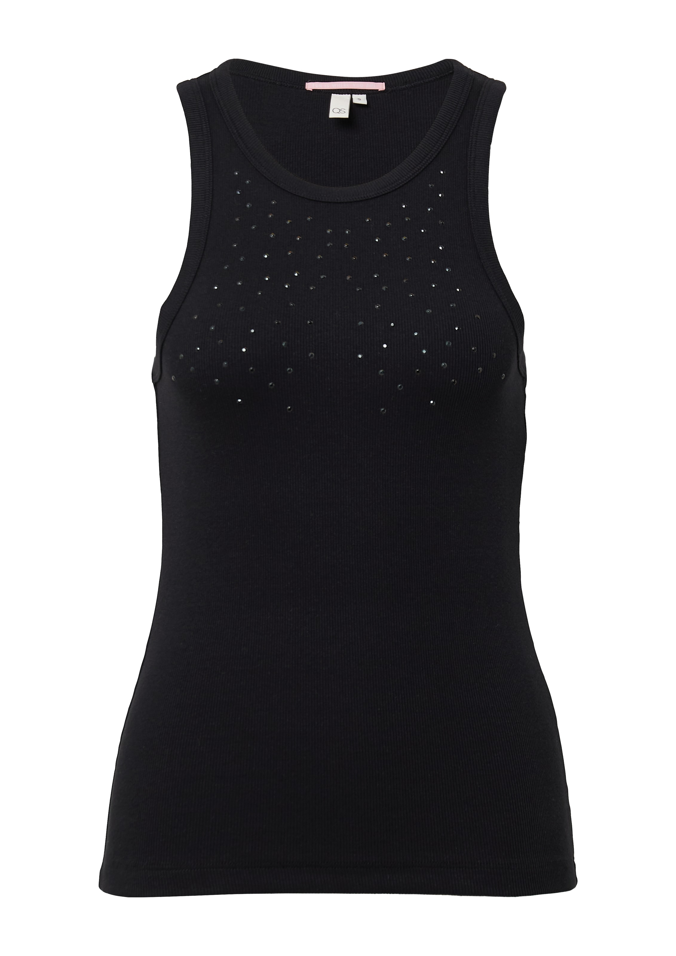 QS Top in Zwart: voorkant