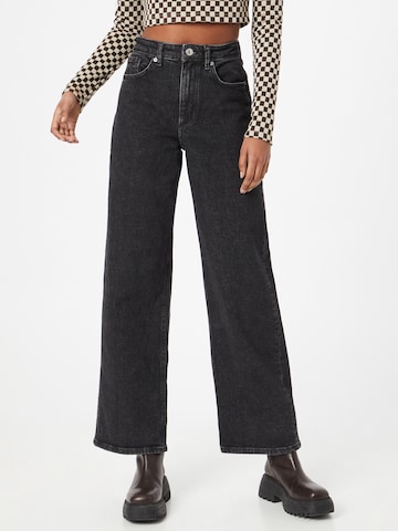 Wide leg Jeans de la ONLY pe negru: față