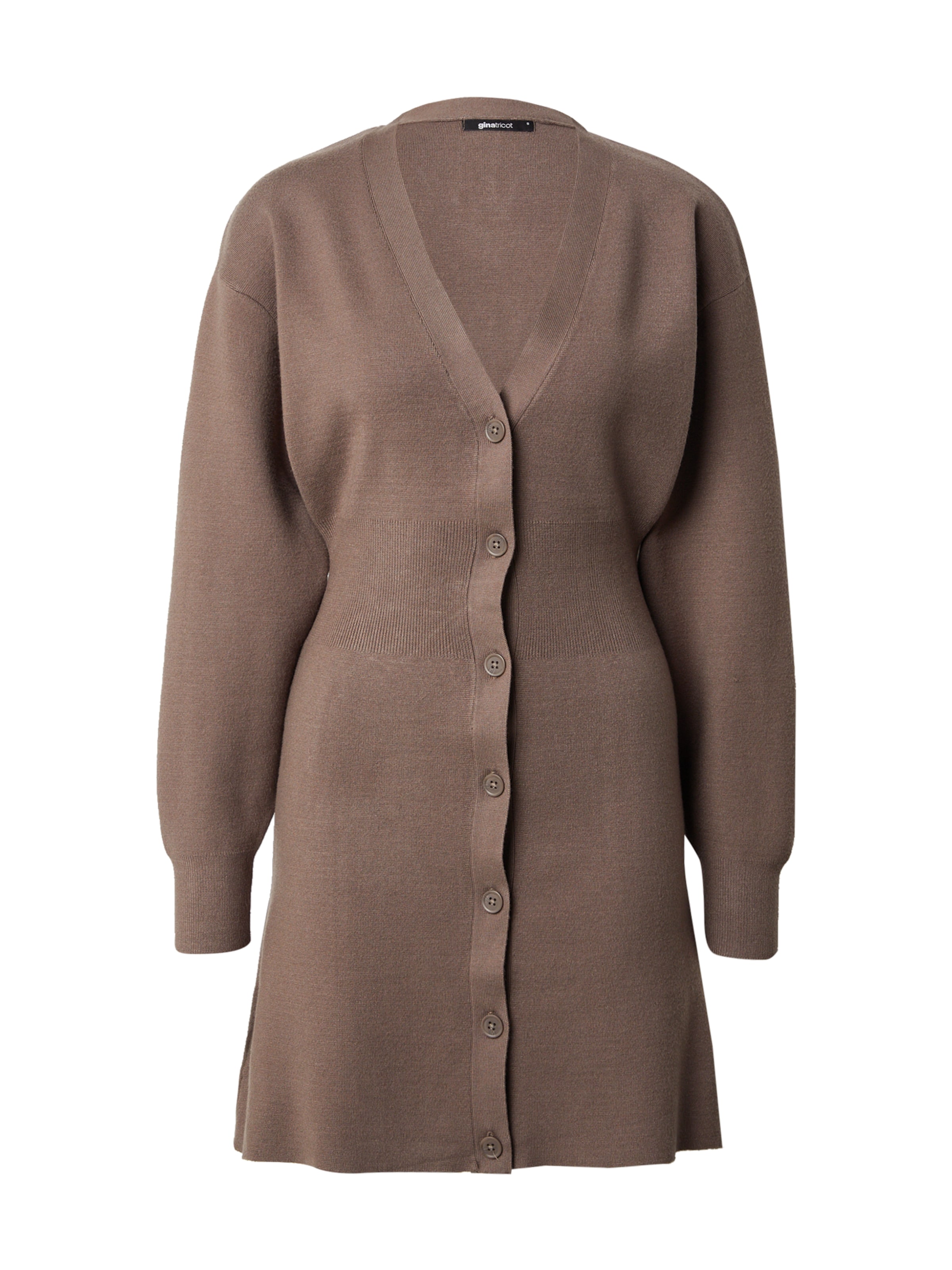 Gina Tricot Knit dress in Dark beige, Item view