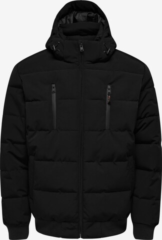 Only & Sons Between-Season Jacket 'CAIN' in Black: front