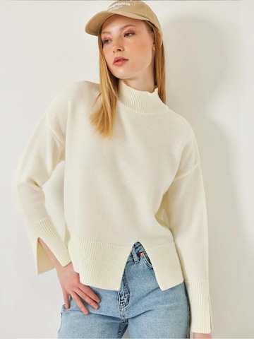 Pull-over 'Pullover' Bianco Lucci en beige : devant