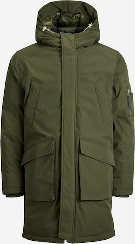 JACK & JONES Winter Parka in Green: front