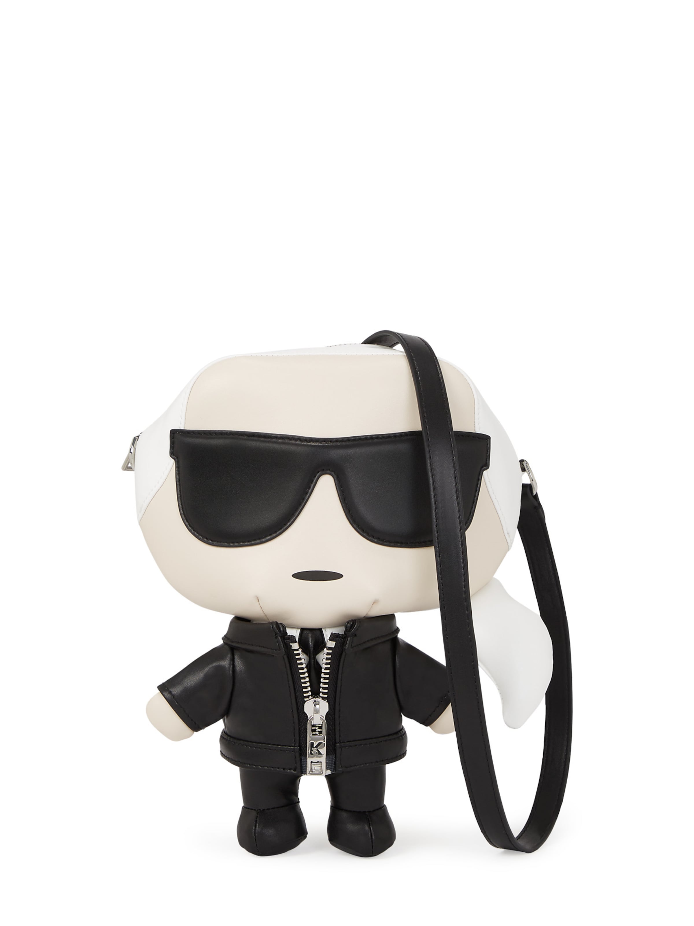 Geantă de umăr Karl Lagerfeld pe culoarea pielii / negru / alb, Vizualizare produs