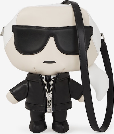 Karl Lagerfeld Torba preko ramena u nude / crna / bijela, Pregled proizvoda