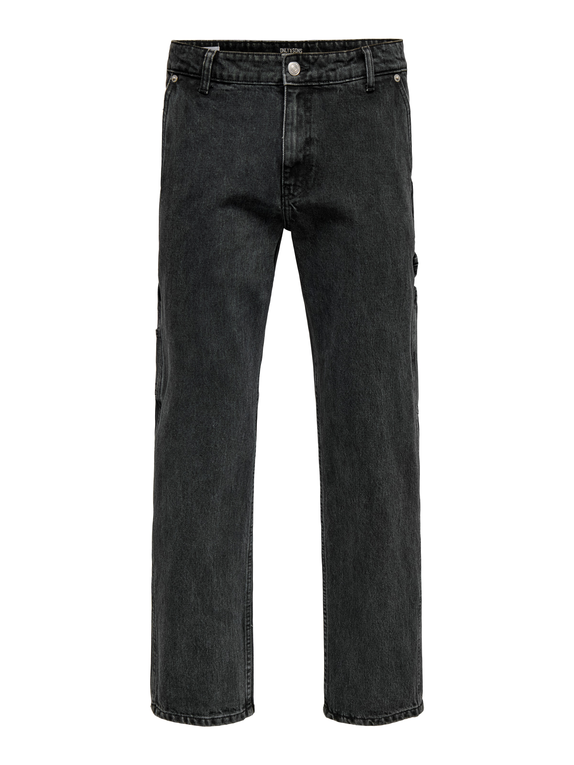 Only &amp; Sons Regular Jeans &#x27;ONSEdge&#x27; i svart: framsida