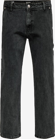 juoda Only & Sons Standartinis Džinsai 'ONSEdge': priekis