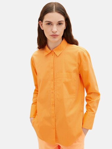 TOM TAILOR - Blusa en naranja: frente