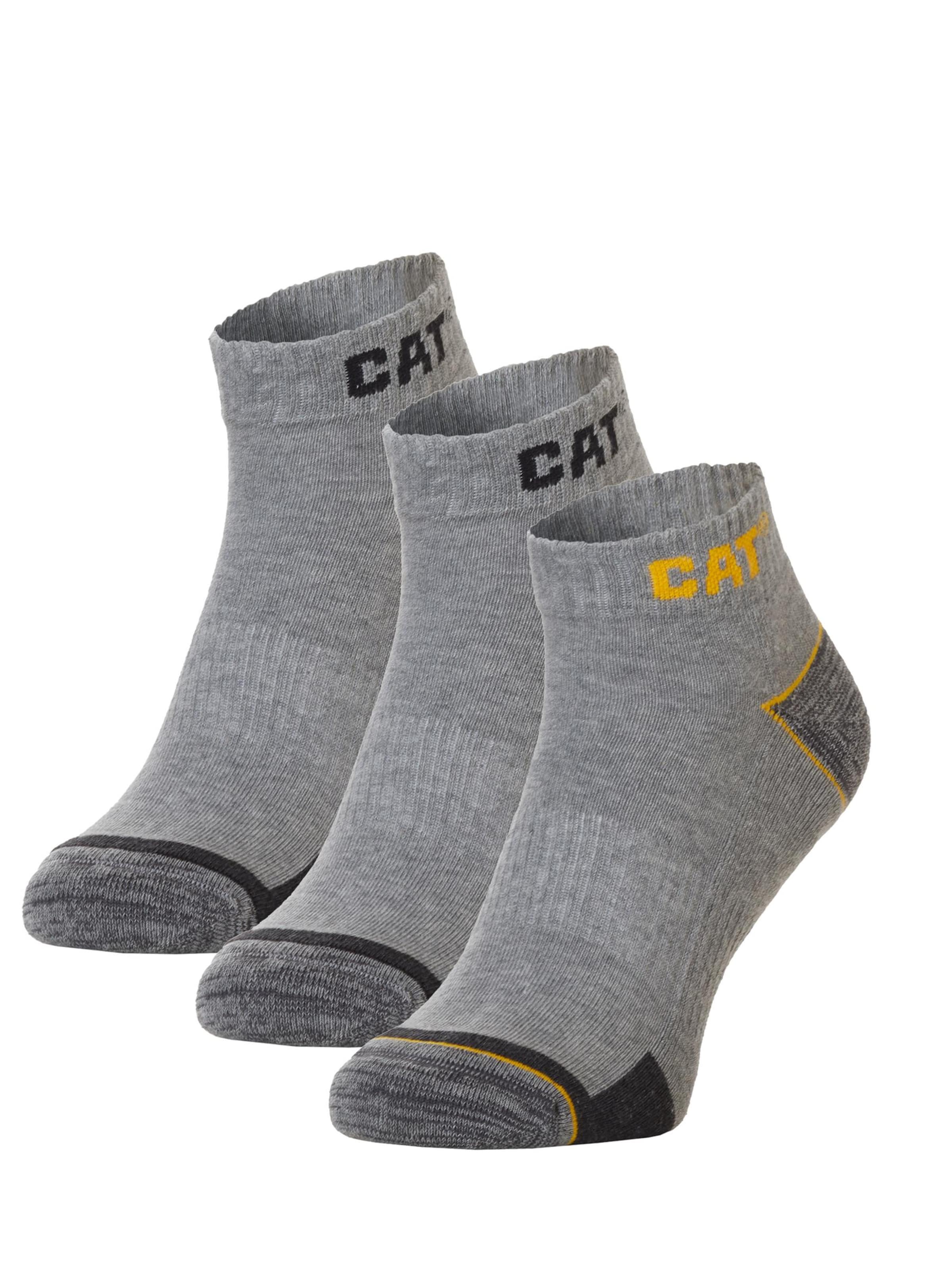 CATERPILLAR Enkelsokken 'CAT Enkelsokken Heren Work Sneakers 9-paar Korte Werksokken' in Grijs