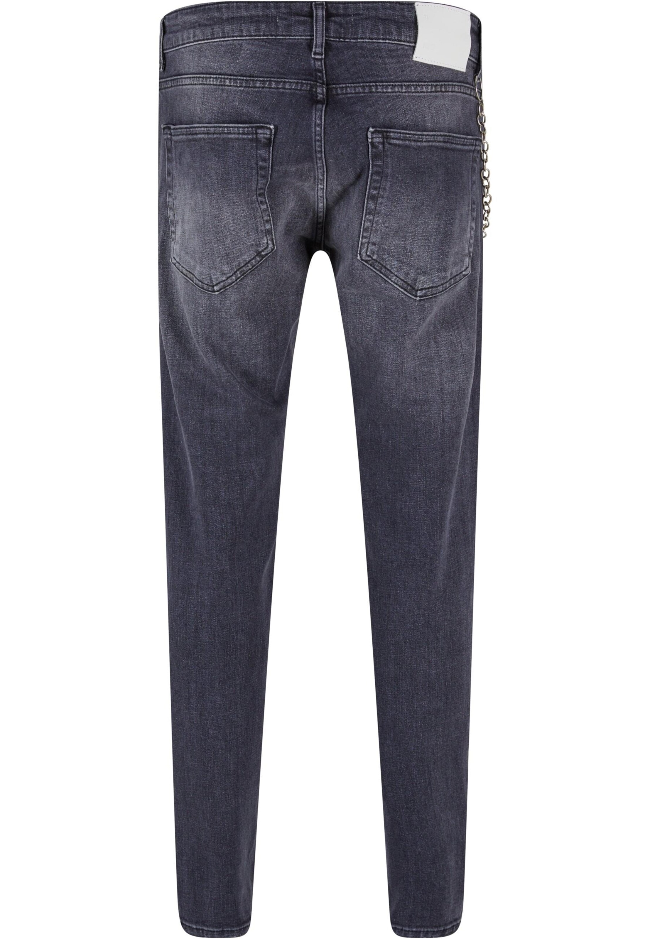 2Y Premium Tapered Jeans in Grau