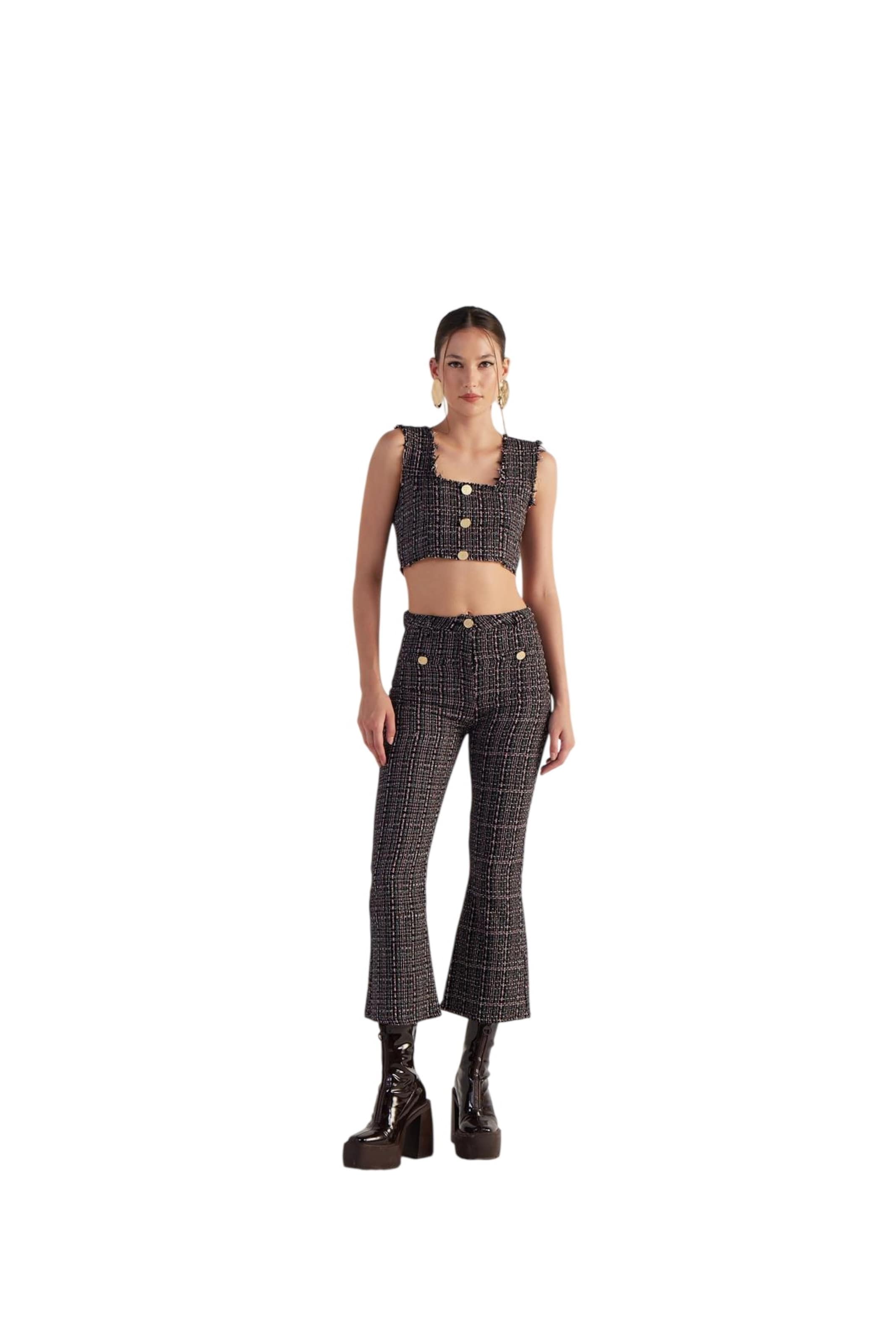 HOLLY LOLLY Flared Hose in Schwarz
