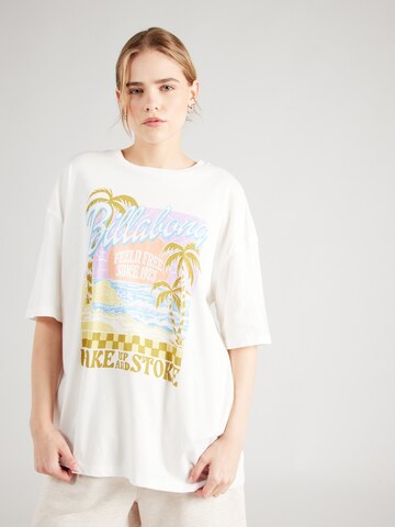 BILLABONG - Camiseta 'WAKE UP AND STOKE' en blanco