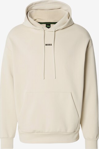 BOSS Sweatshirt 'Sly Zone' in Beige: front