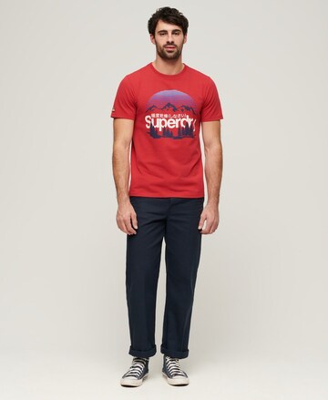 T-Shirt Superdry en rouge