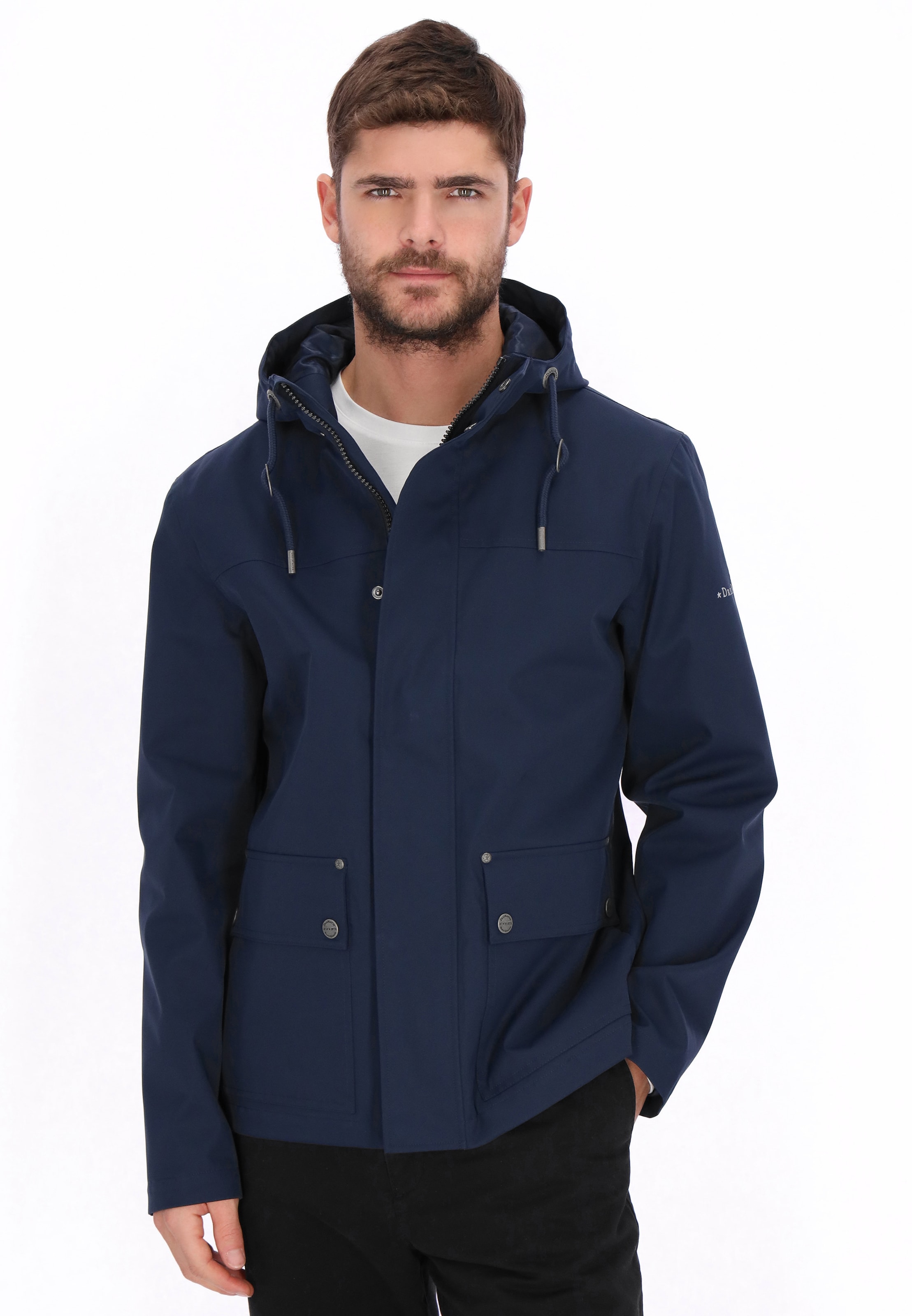 DreiMaster Klassik Weatherproof jacket 'Classic' in Blue: front