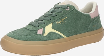 Pepe Jeans Matalavartiset tennarit 'Travis Retro' värissä vihreä: etupuoli