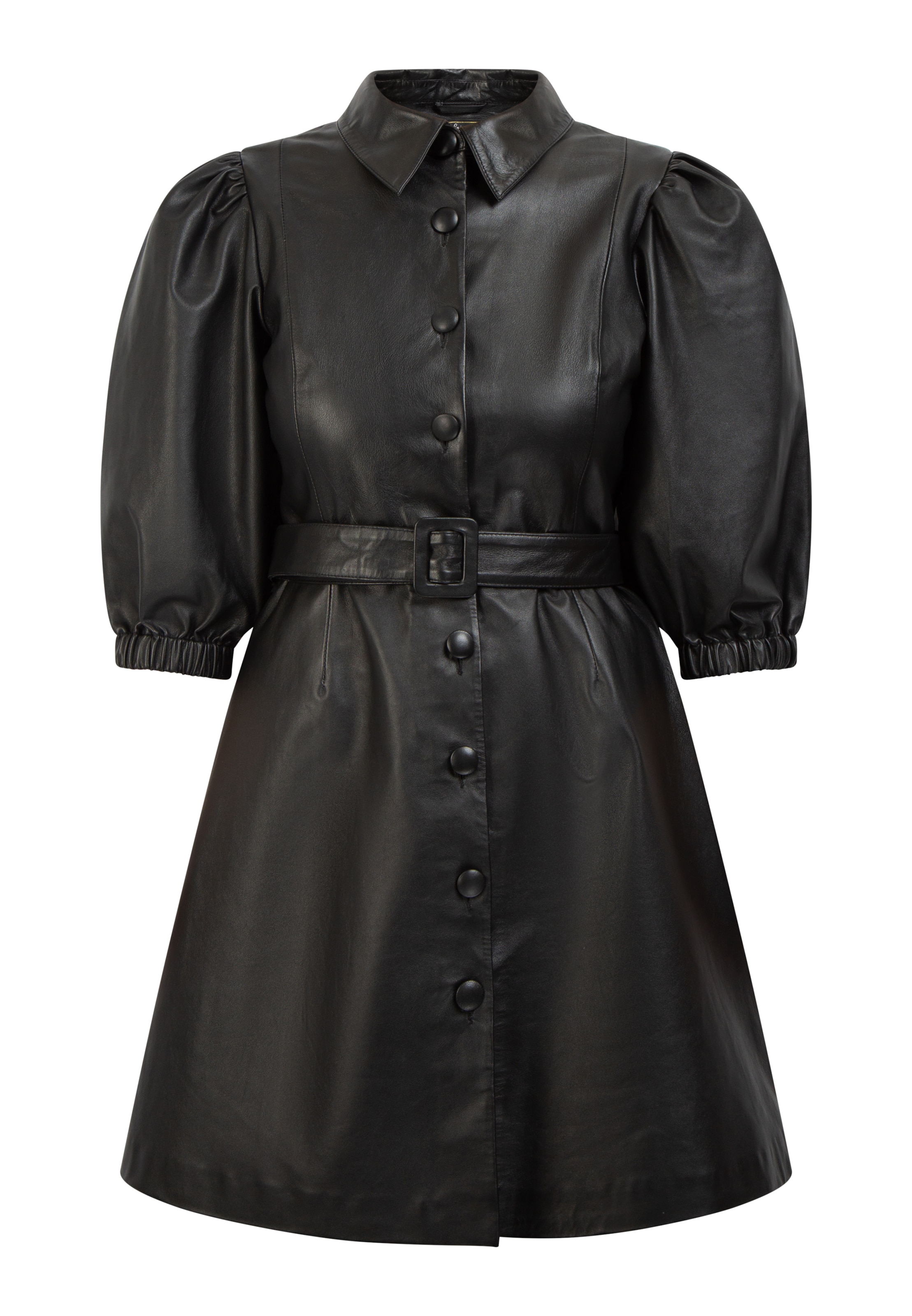 Rochie tip bluză de la faina pe negru: față