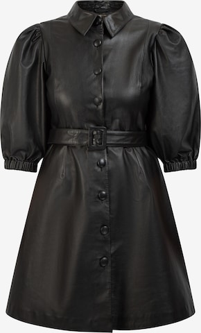 faina Shirt dress in Black: front
