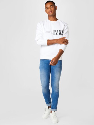 Calvin Klein Jeans Sweatshirt in Weiß