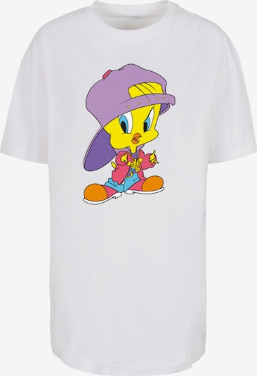 F4NT4STIC T-shirt oversize 'Looney Tunes Tweety Pie Hip Hop' en jaune / lavande / orange / blanc, Vue avec produit
