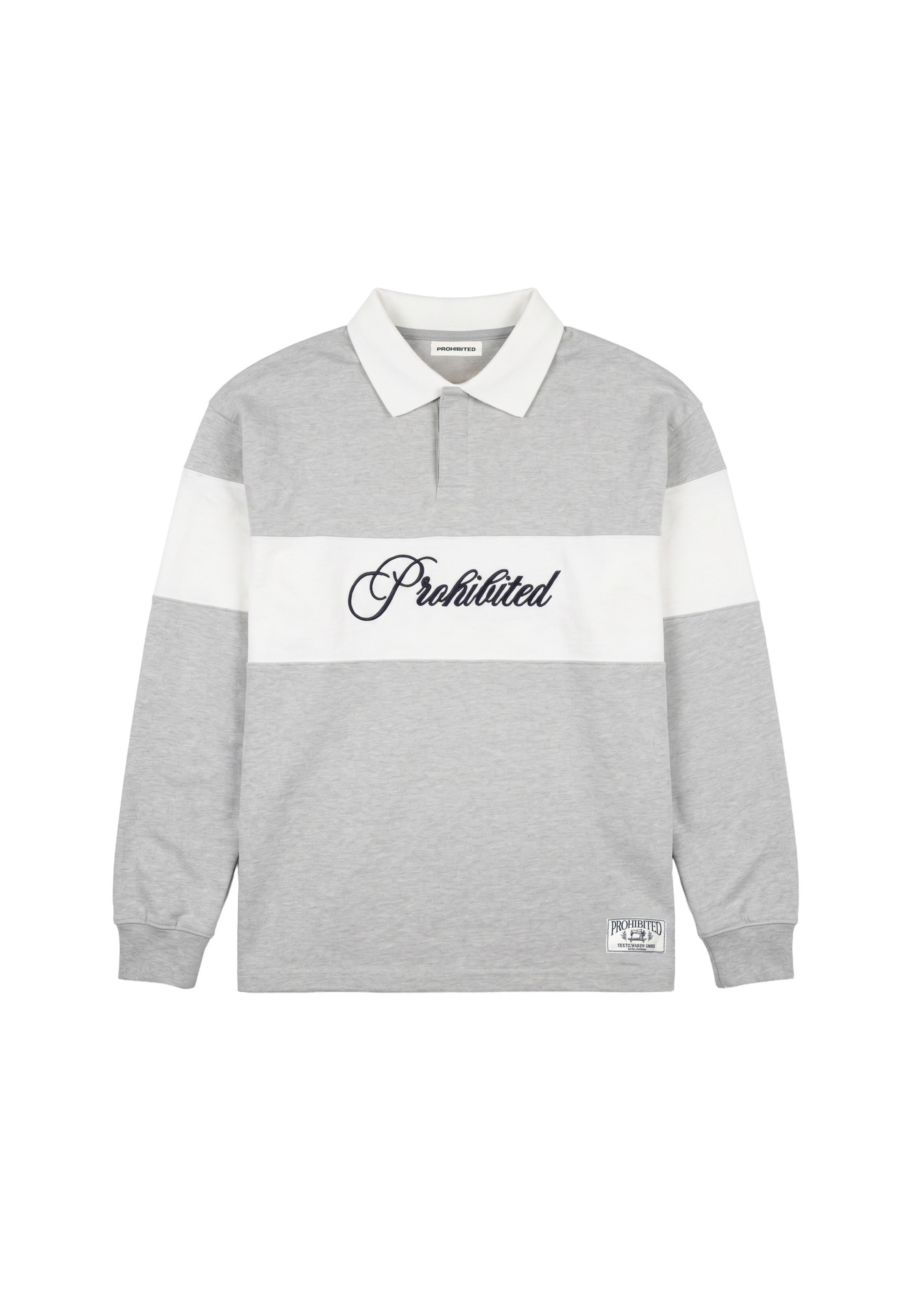 Sweat-shirt 'Back In The Days' Prohibited en gris : devant